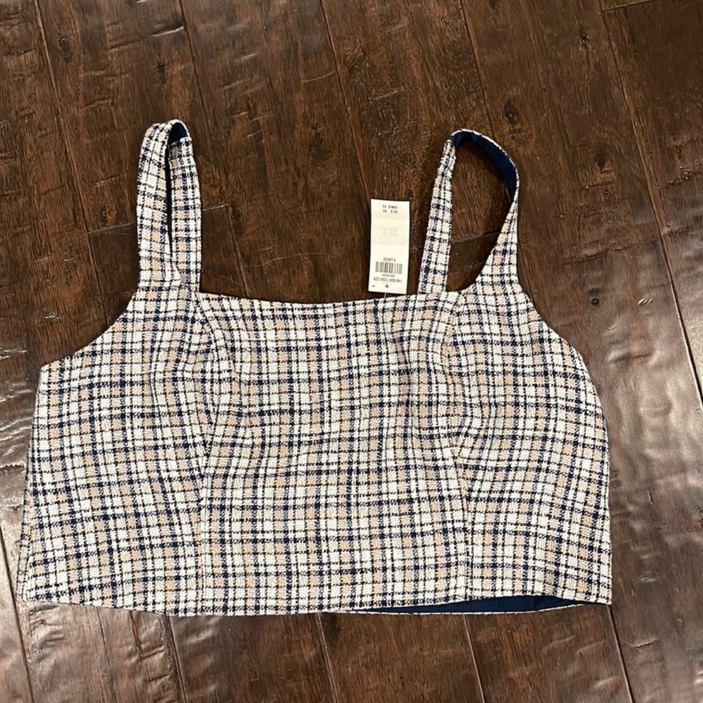 Abercrombie & Fitch cropped tank tweed. New with tags